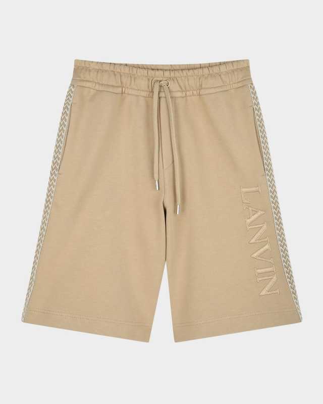Boy's Curbisme-Trim Bermuda Shorts, Size 4-